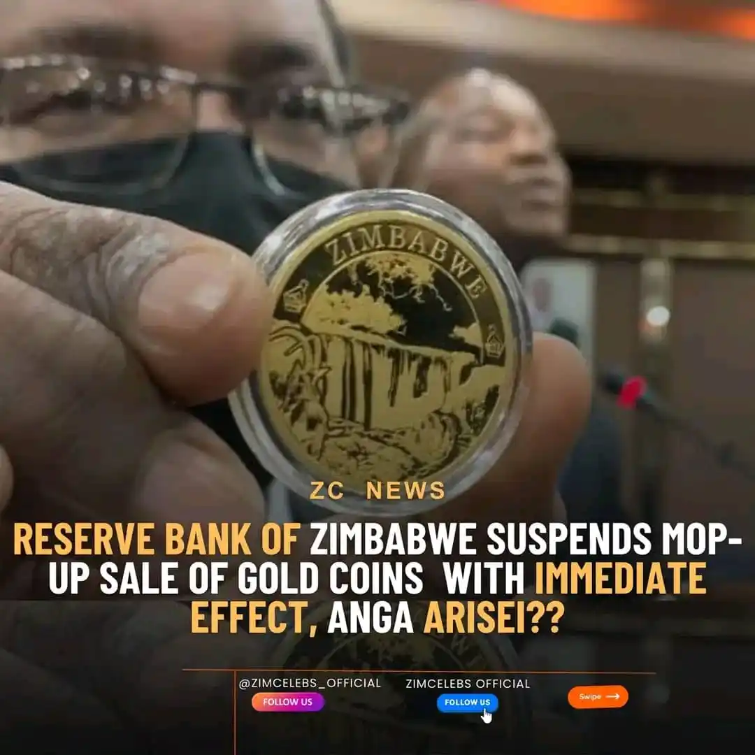 Image from TiKtok | Videos❤🎧.: The Reserve Bank of Zimbabwe (RBZ) has suspended the mop-up sale of go...