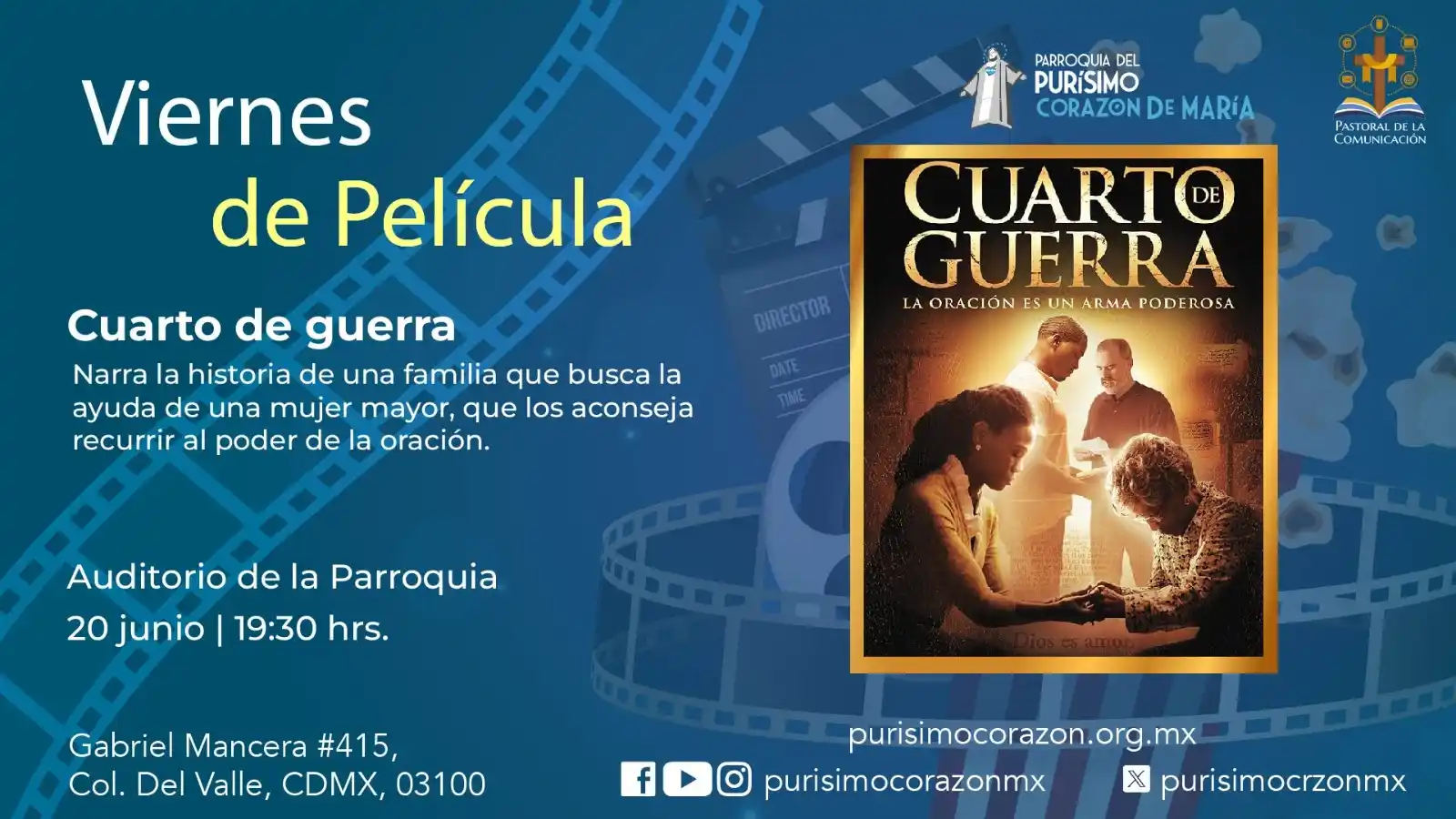 Image from Parroquia PCM: 🎬 *Una historia que mueve el corazón* Este viernes proyectaremos la p...