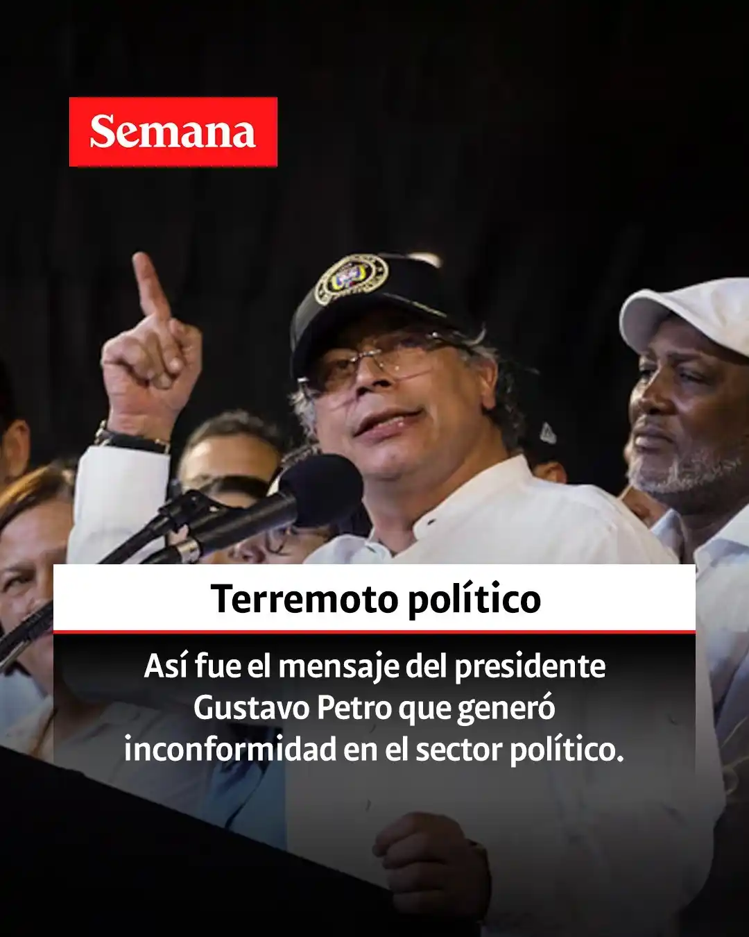 Image from Revista SEMANA: 🎤 Vea lo que pasó con el mandatario Gustavo Petro: https://www.semana...