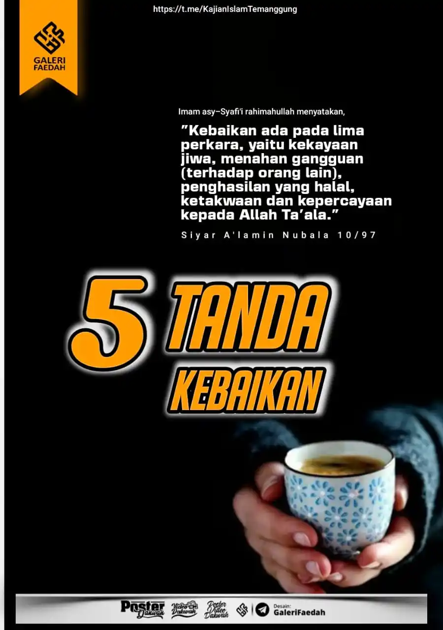 Image from Galerifaedah: *3.762. LIMA TANDA ORANG YANG DIKEHENDAKI KEBAIKAN OLEH ALLAH* 🗓️ Se...