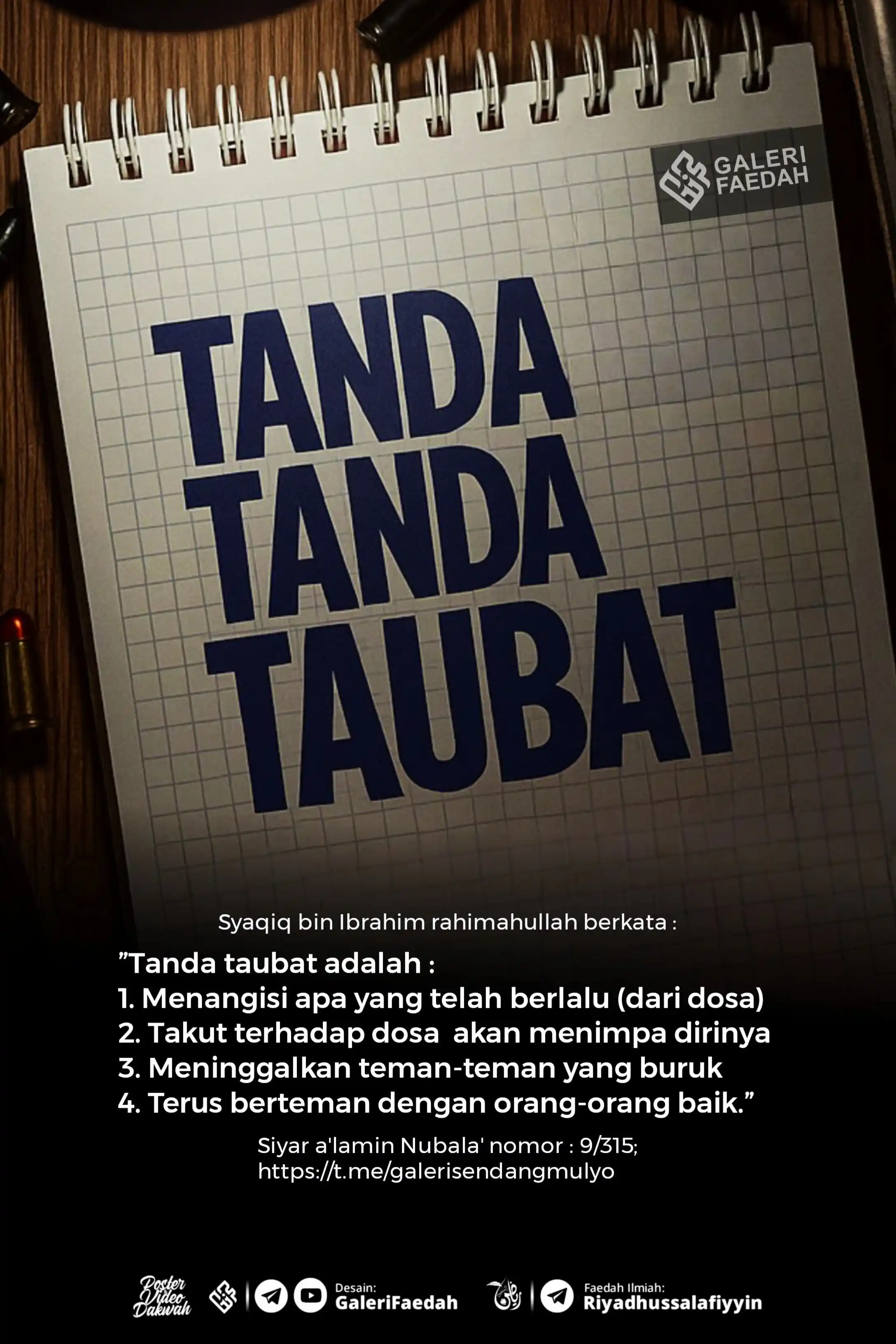 Image from Galerifaedah: *3.799. TANDA-TANDA TOBAT* 🗓️ Rabu, 22 Zulhijah 1446 H / 18 Juni 202...