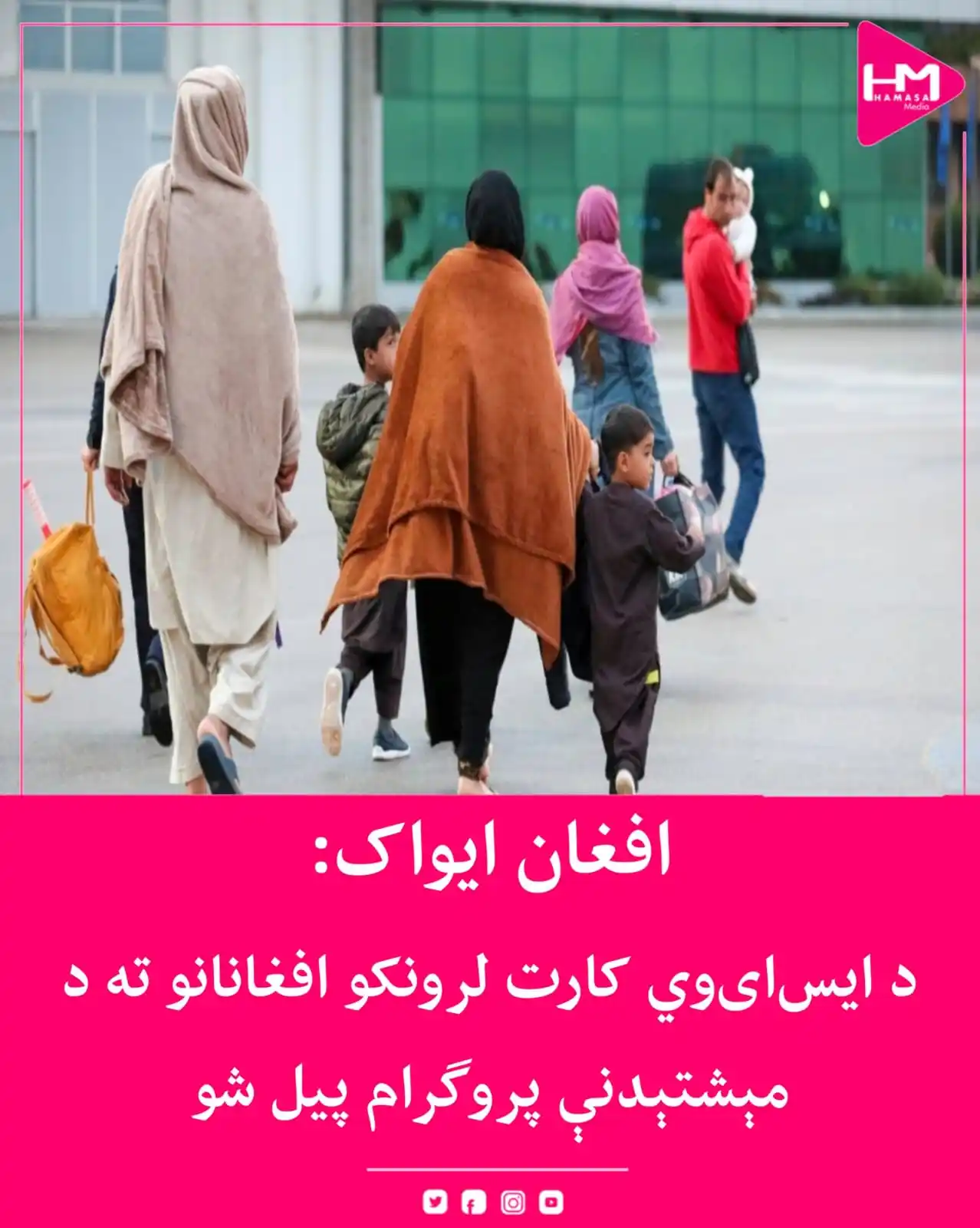Image from Hamasa Media: ا افغان ایوک ائتلاف اعلان کړی چې د ځانګړې مهاجرتي ویزې (SIV) لرونکو اف...