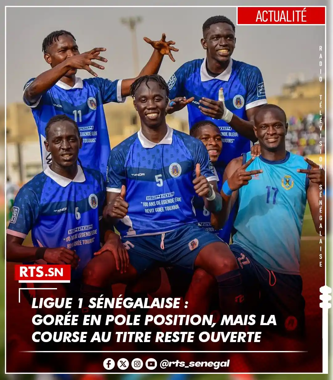 Image from RTS SENEGAL 🇸🇳🎙️📺: À quatre journées de la fin, la course au titre en Ligue 1 sénégalaise...
