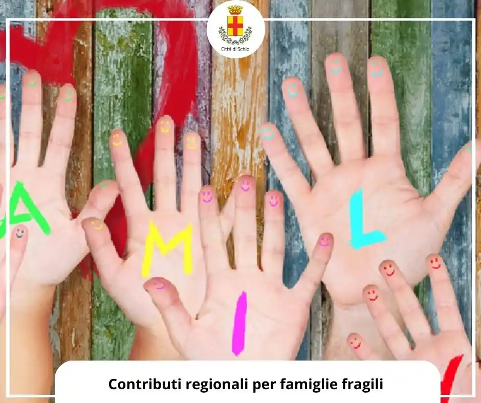 Image from Comune di Schio: *Bando famiglie fragili* 📃È in scadenza il Bando "Famiglie Fragili" 2...