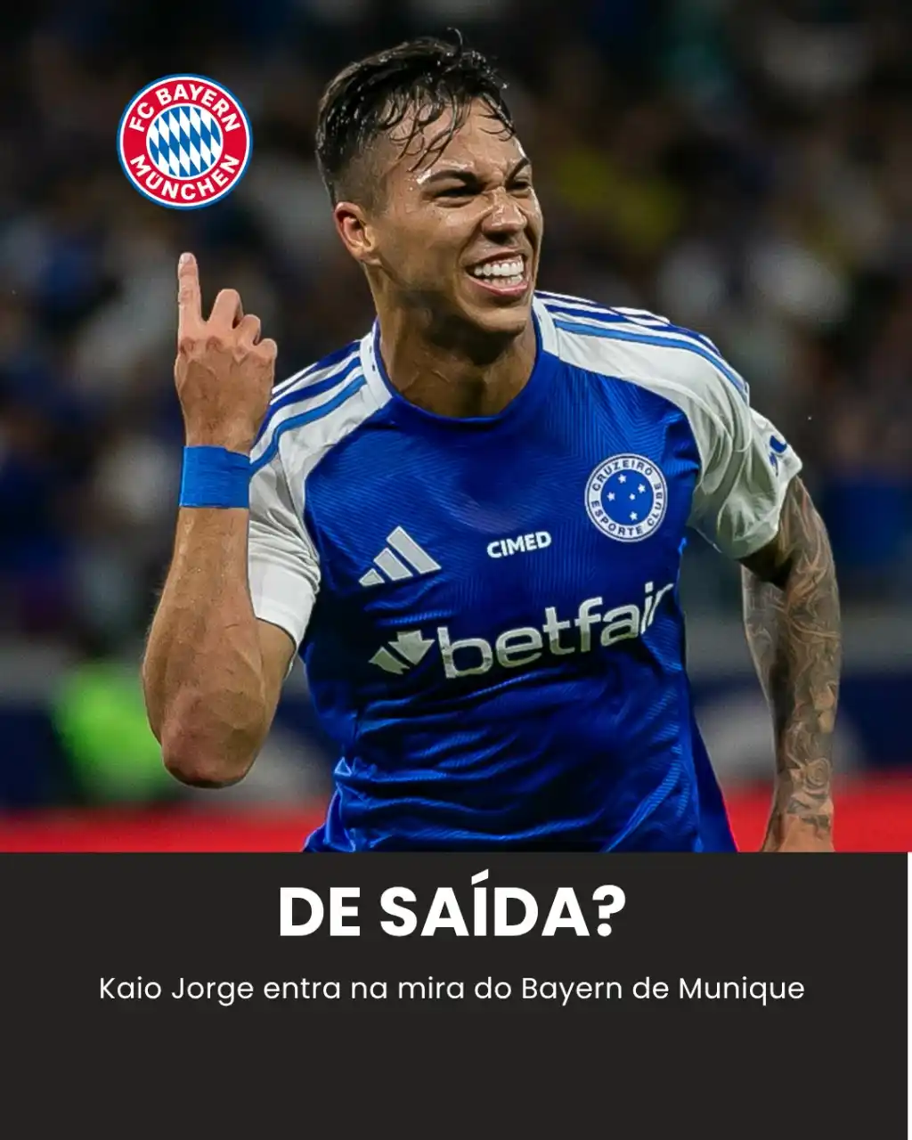 Image from Bolavip | Sou Cruzeiro: Bayern mostra interesse em Kaio Jorge e Cruzeiro bate o martelo sobre ...