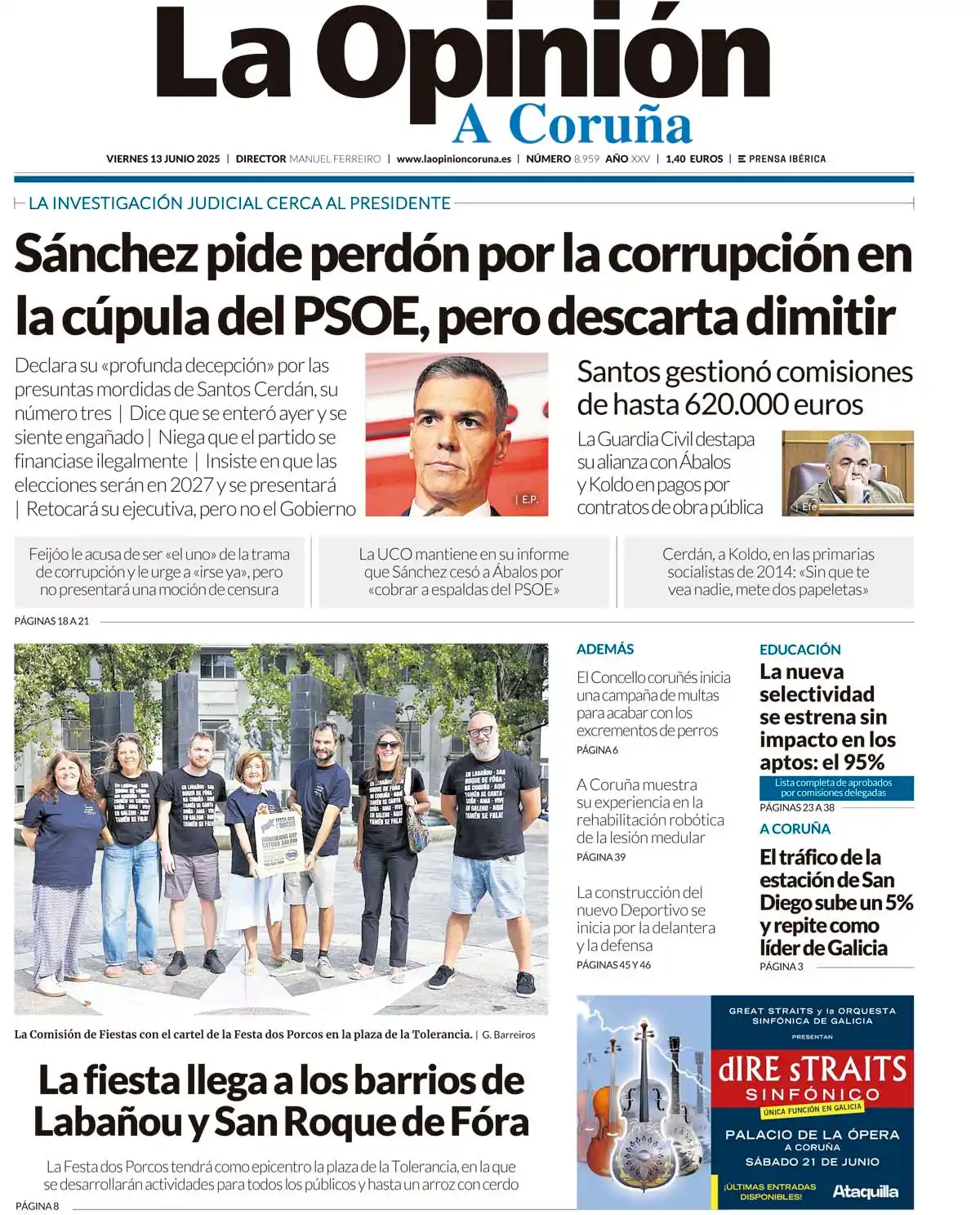 Image from LA OPINIÓN A CORUÑA: ¡Buenos días, A Coruña! Hoy viernes 13 de junio de 2025 comenzamos el ...