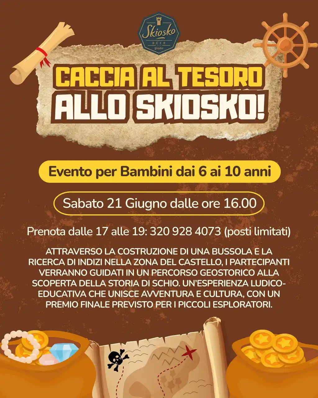 Image from Comune di Schio: 🧭 *Caccia al tesoro allo Skiosko!* 🧭 Attraverso la costruzione di un...