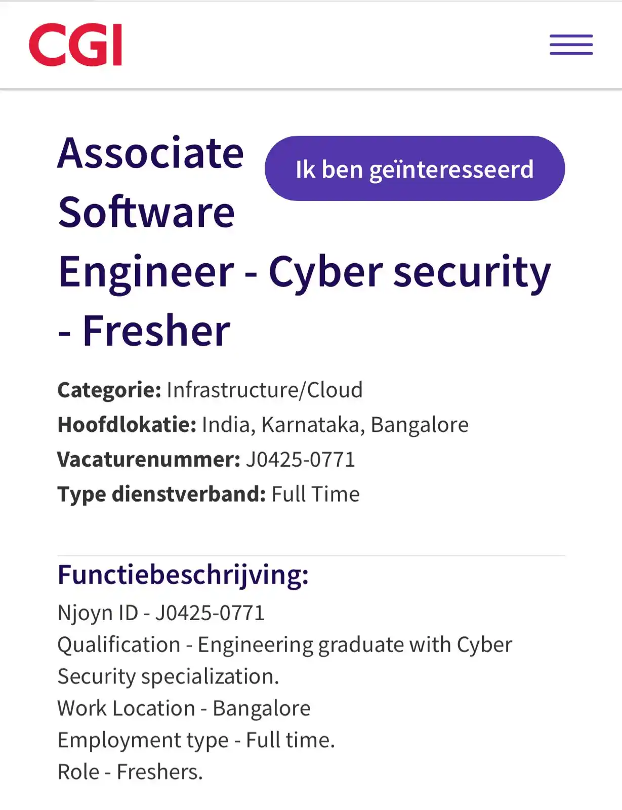 Image from HD Careers: 🔈 CGI Hiring 🔈 Batch: 2024/25 Role: ASE Utilise this opportunity ✅...