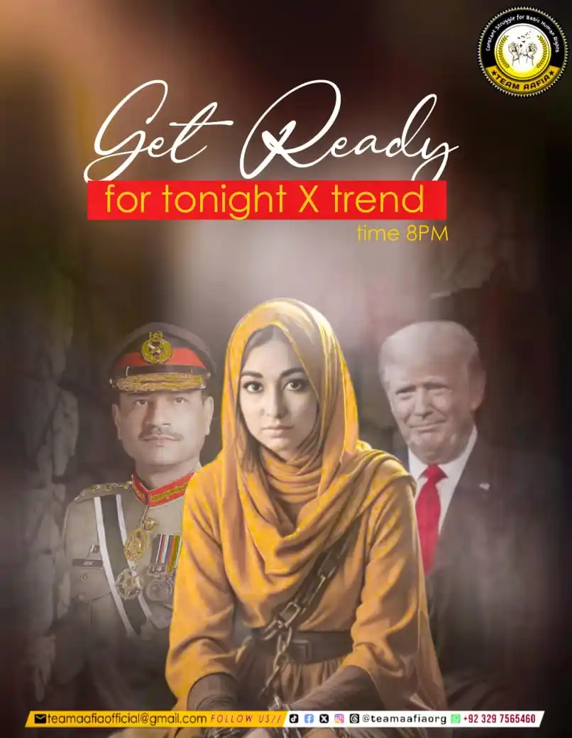 Image from Team Aafia Official: چیف آف آرمی اسٹاف جنرل عاصم منیر جلد ہی صدر ٹرمپ سے ملاقات کرنے والے ہ...