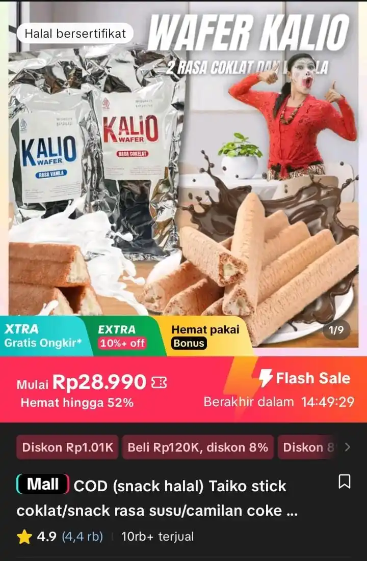Image from Racun Shopee X Tiktok ( tiktokshop-tokopedia )⭐️: COD (snack halal) Taiko stick coklat/snack rasa susu/camilan cokelat/j...