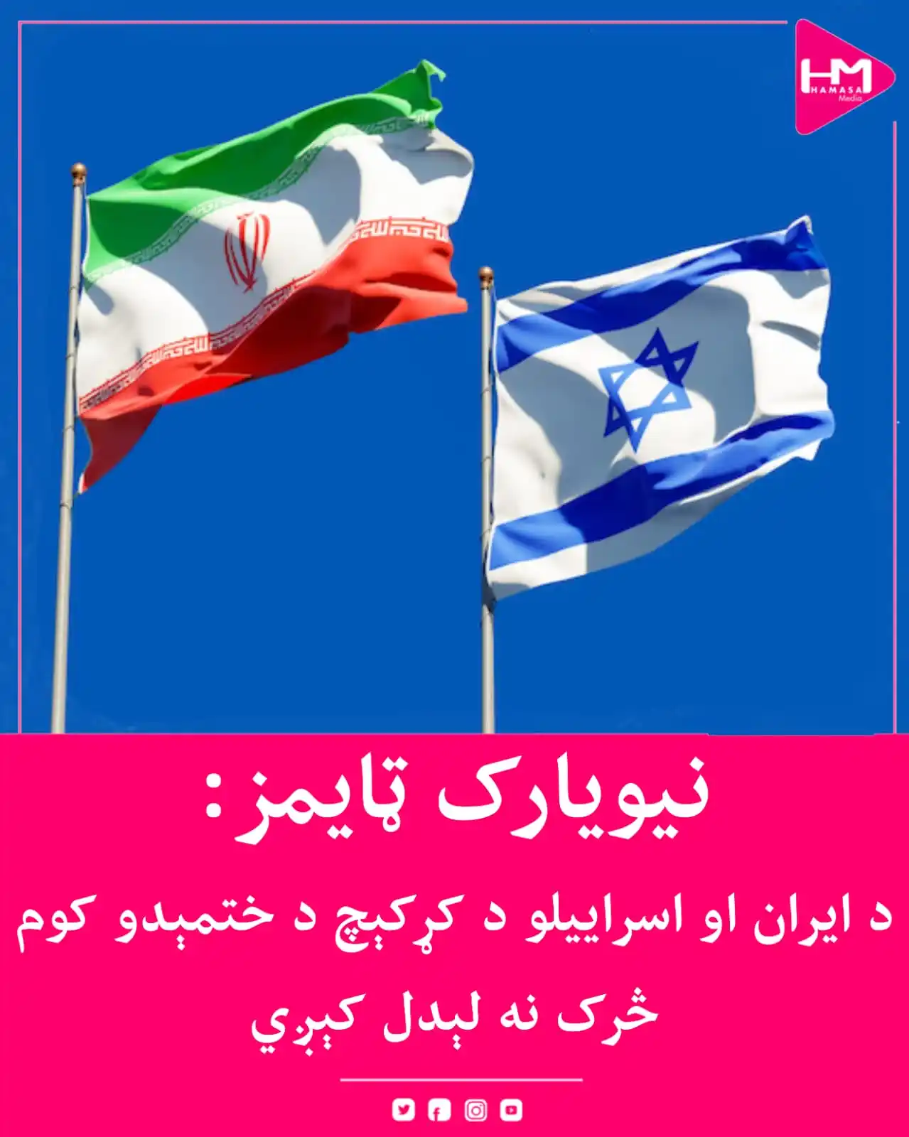 Image from Hamasa Media: د نیویارک ټایمز د تحلیلي راپور له مخې، د اسراییلو او د ایران تر منځ ر...