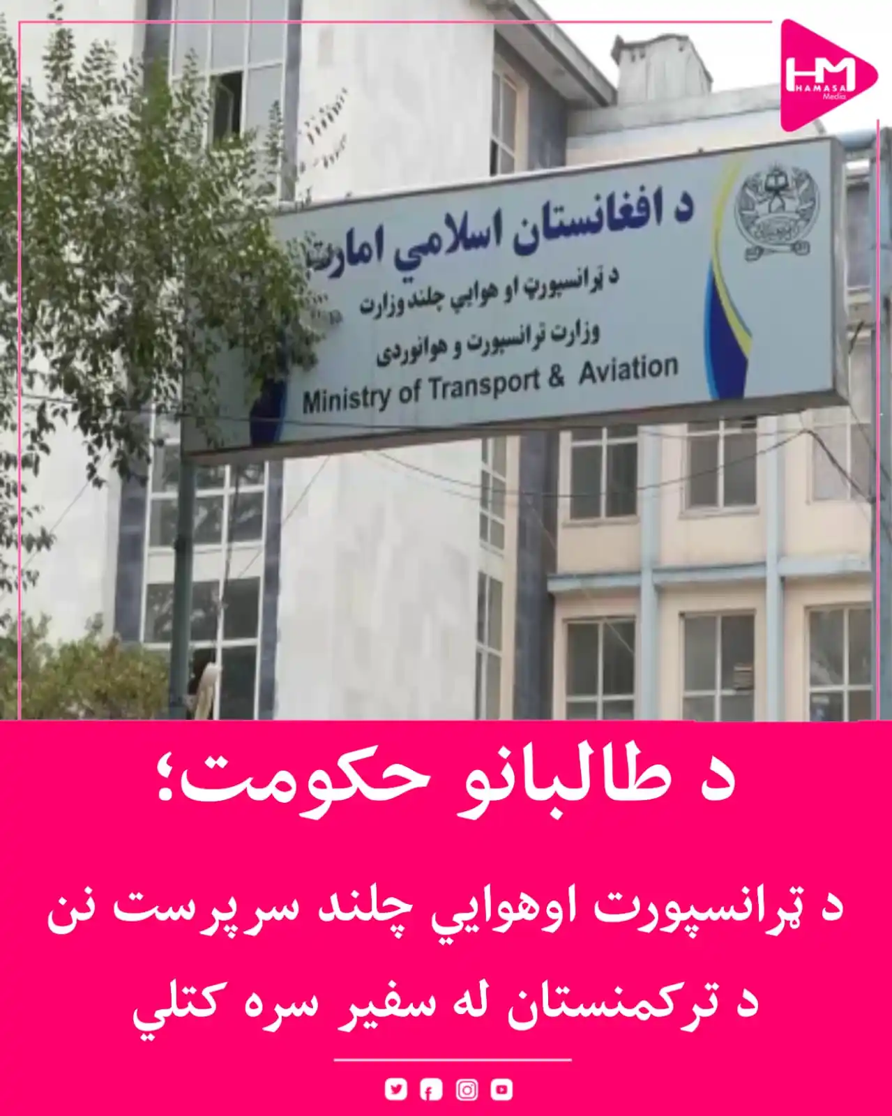 Image from Hamasa Media: د طالبانو حکومت د ټرانسپورټ وزارت سرپرست حمیدالله اخندزاده نن چهارشنبه...