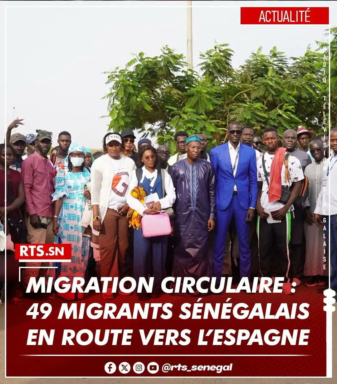 Image from RTS SENEGAL 🇸🇳🎙️📺: Dans le cadre de la migration circulaire, 49 Sénégalais (20 femmes et ...