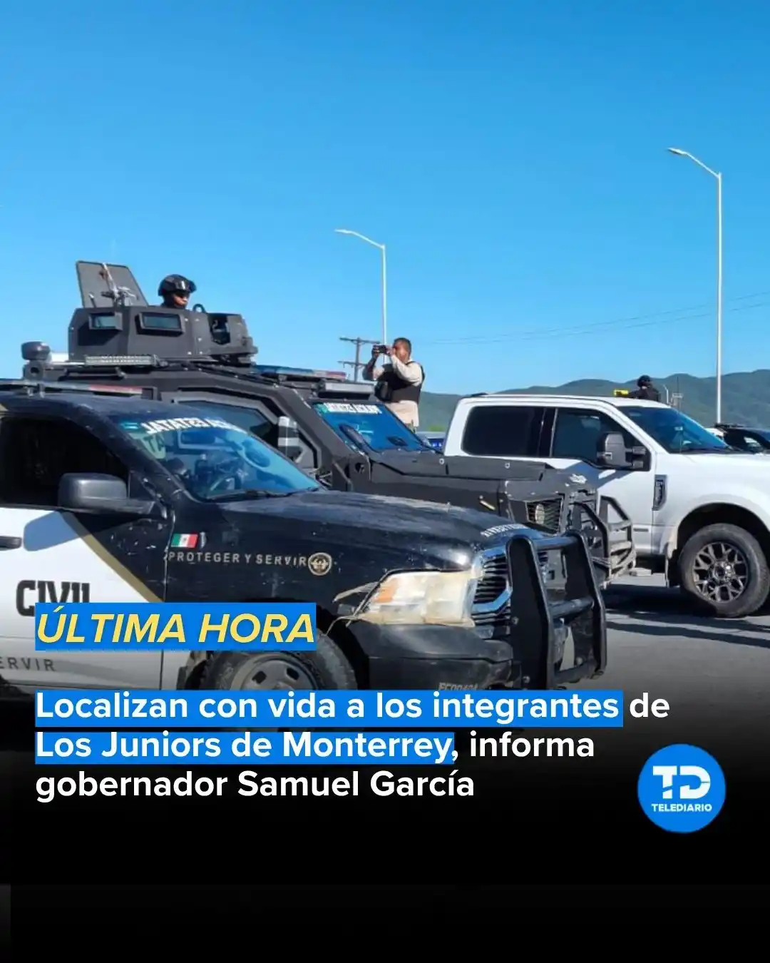 Image from TELEDIARIO MONTERREY📺🔵 #CercaDeTi: De acuerdo a algunas versiones, los músicos tuvieron una falla mecánic...