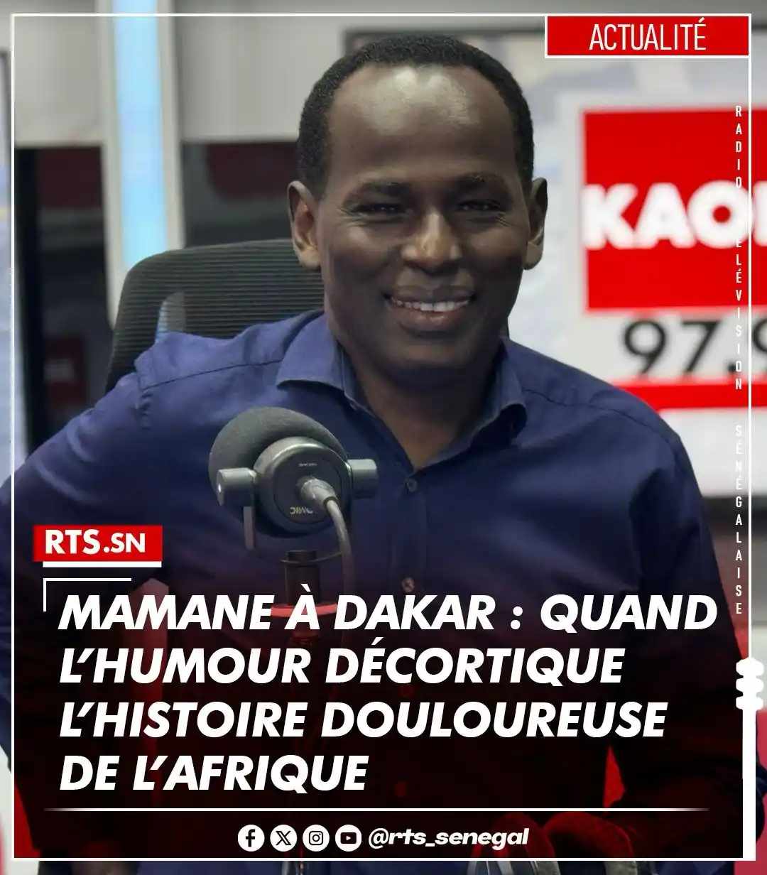 Image from RTS SENEGAL 🇸🇳🎙️📺: De retour à Dakar, l’humoriste et chroniqueur nigérien Mamane était l’...
