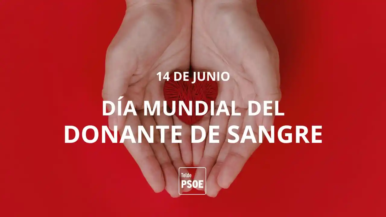Image from PSOE Telde: 🩸DÍA MUNDIAL DEL DONANTE DE SANGRE🩸 Hoy, 14 de junio, conmemoramos ...