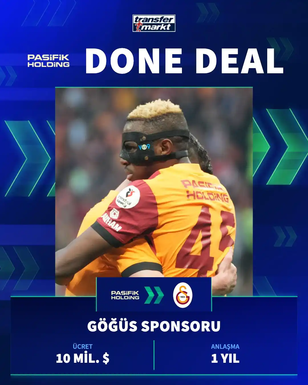 Image from Transfermarkt.com.tr: ✅ DONE DEAL 👕 Galatasaray, erkek futbol takımı göğüs sponsorluğu içi...