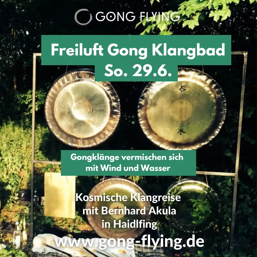 Image from YOUvolution: 🌿 Freiluft Gong Klangbad
Erlebe ein einzigartiges Gong-Klangbad ...