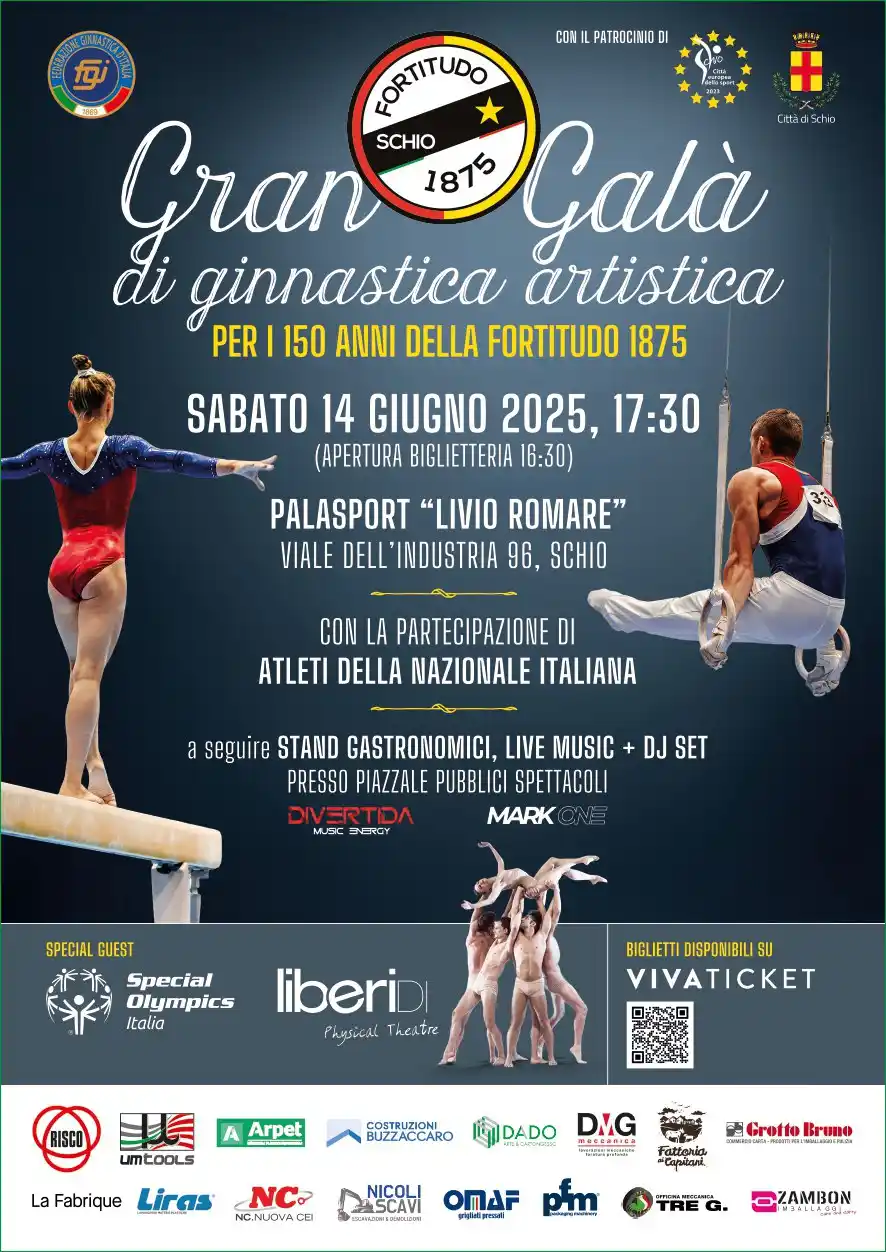 Image from Comune di Schio: 🤸♂️ *GRAN GALÀ DELLA GINNASTICA ARTISTICA* 🤸♂️ Gran galà della gin...