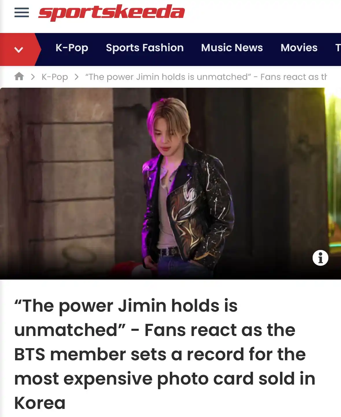 Image from MIMI_WORLD_FANSPAGE: *¡GUAU! ¡Qué locura!* *☆ - Jimin de BTS lideró las ventas de artículo...