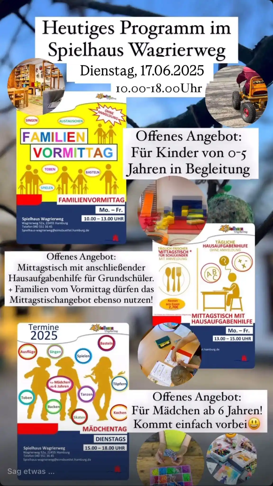 Image from Spielhaus Wagrierweg: Guten Morgen, habt ihr uns schon einmal besucht? Wir laden euch herzl...