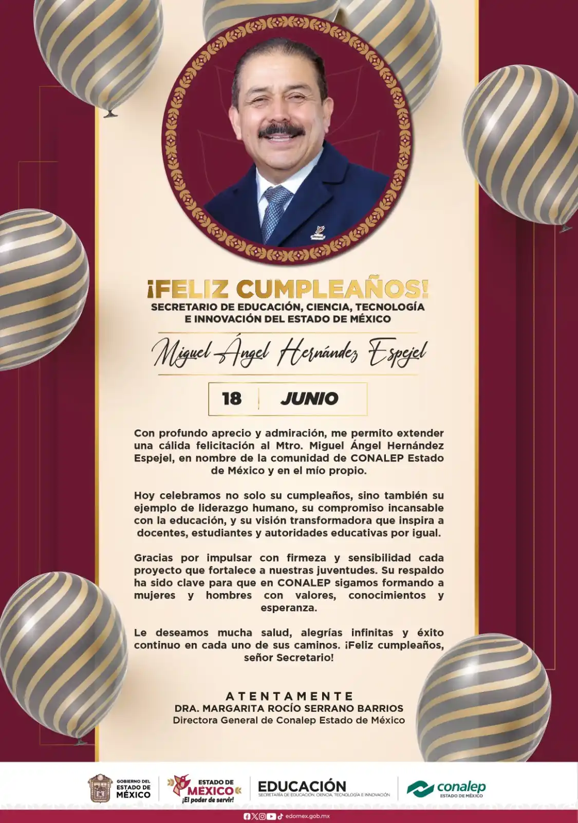 Image from CONALEP EDOMEX 🐺: 🎉 Hoy celebramos con admiración y gratitud al Mtro. Miguel Ángel Hern...