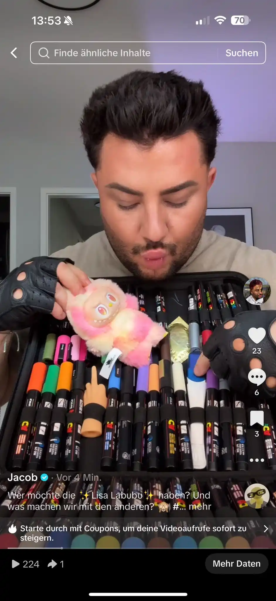 Image from Jacob Grey : Ich habe den ersten Labubu gezeichnet 😍 bzw neues Makeup und lasches ...
