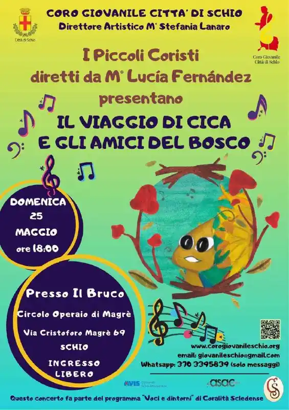 Image from Comune di Schio: *🐜Il viaggio di Cica e gli amici del bosco🐜* Con I Piccoli Coristi d...