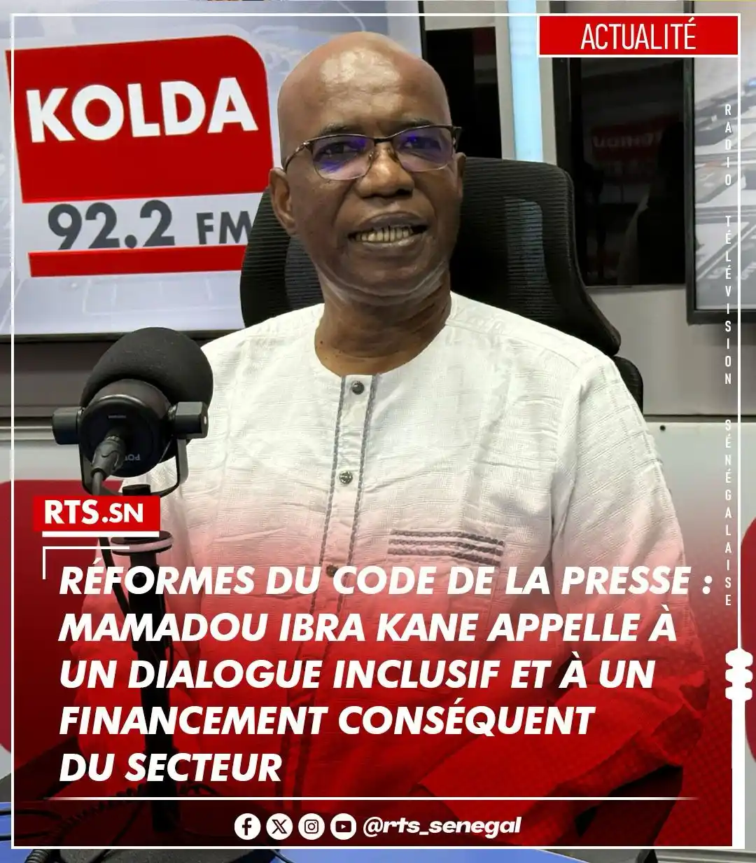 Image from RTS SENEGAL 🇸🇳🎙️📺: Invité de l’émission En Vérité sur Radio Sénégal, Mamadou Ibra Kane, p...