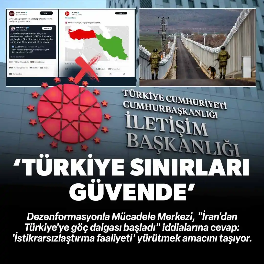 Image from Yeni Şafak: 'İran'dan Türkiye'ye göç dalgası başladı' iddialarına cevap Detaylar:...