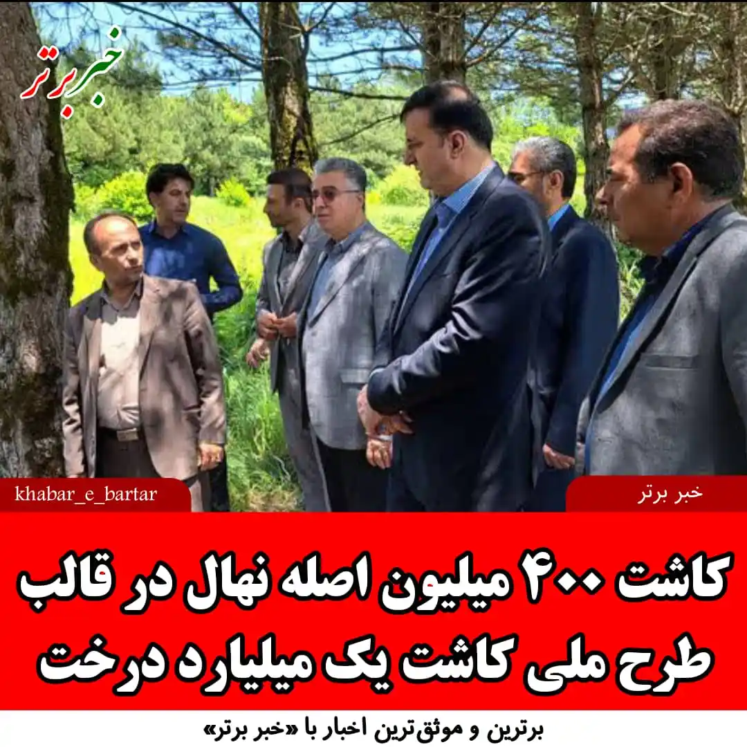 Image from خبربرتر: *💢 خبربرتر| کاشت ۴۰۰ میلیون اصله نهال در قالب طرح ملی کاشت یک میلیارد...