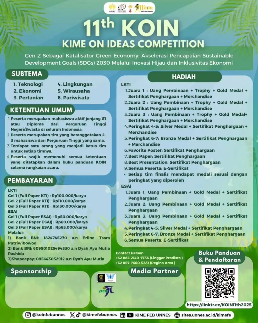 Image from INFO LOMBA & RISET 🏆: [KIME FEB UNNES PROUDLY PRESENTS] ✨LOMBA KARYA TULIS ILMIAH DAN ESAI N...