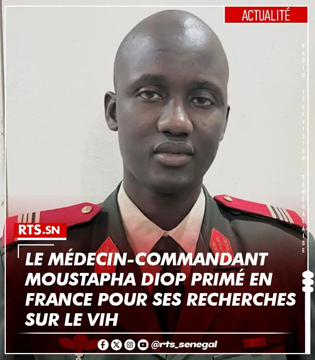 Image from RTS SENEGAL 🇸🇳🎙️📺: Le médecin-commandant Moustapha Diop, infectiologue à l’hôpital princi...