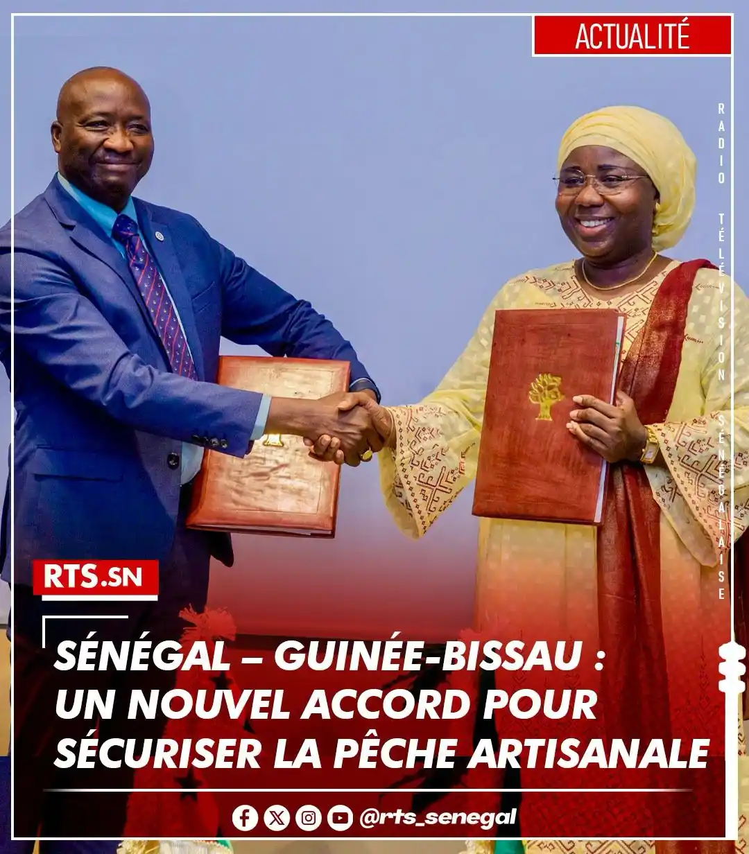 Image from RTS SENEGAL 🇸🇳🎙️📺: Le Sénégal et la Guinée-Bissau ont signé un nouvel accord de pêche per...