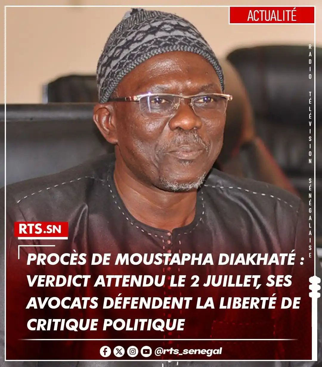 Image from RTS SENEGAL 🇸🇳🎙️📺: Lors de l’audience, ses avocats ont livré une plaidoirie musclée en fa...