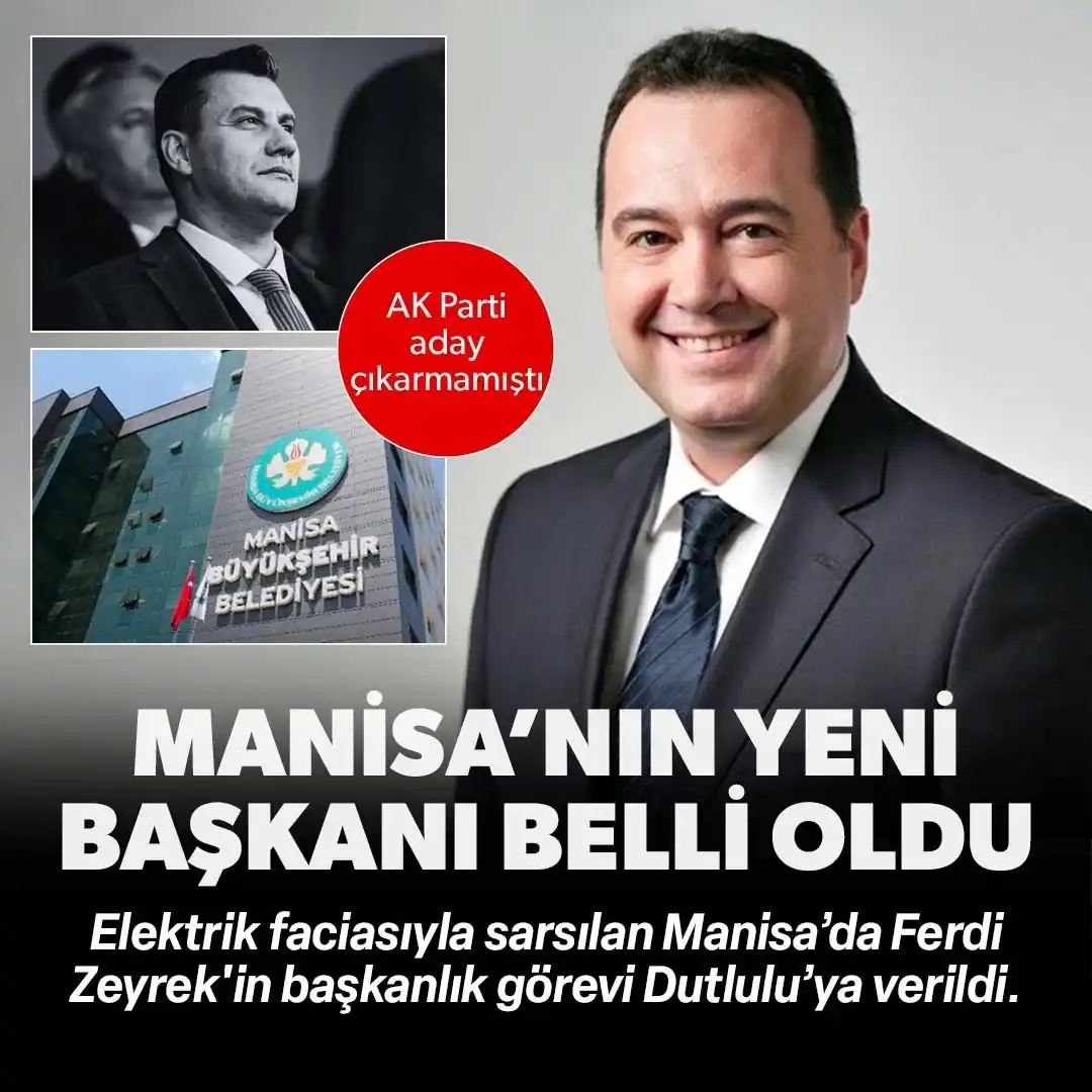 Image from Yeni Şafak: Manisa'nın yeni başkanı belli oldu.  Besim Dutlulu kimdir: https://ysa...