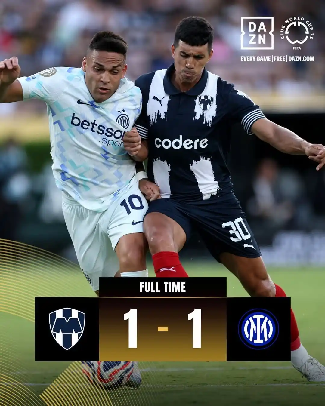 Image from EA SPORTS FC Mobile 🌎: Monterrey e Inter empatan 1-1 Partidos de mañana Manchester Chiqui...