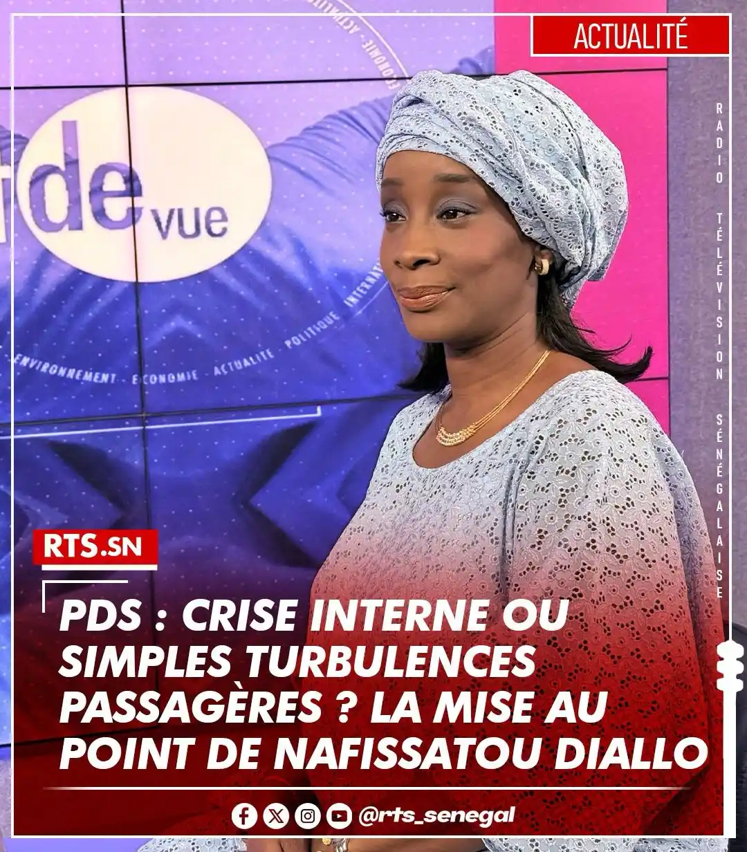 Image from RTS SENEGAL 🇸🇳🎙️📺: Nafissatou Diallo, du PDS, minimise les tensions internes après l’annu...