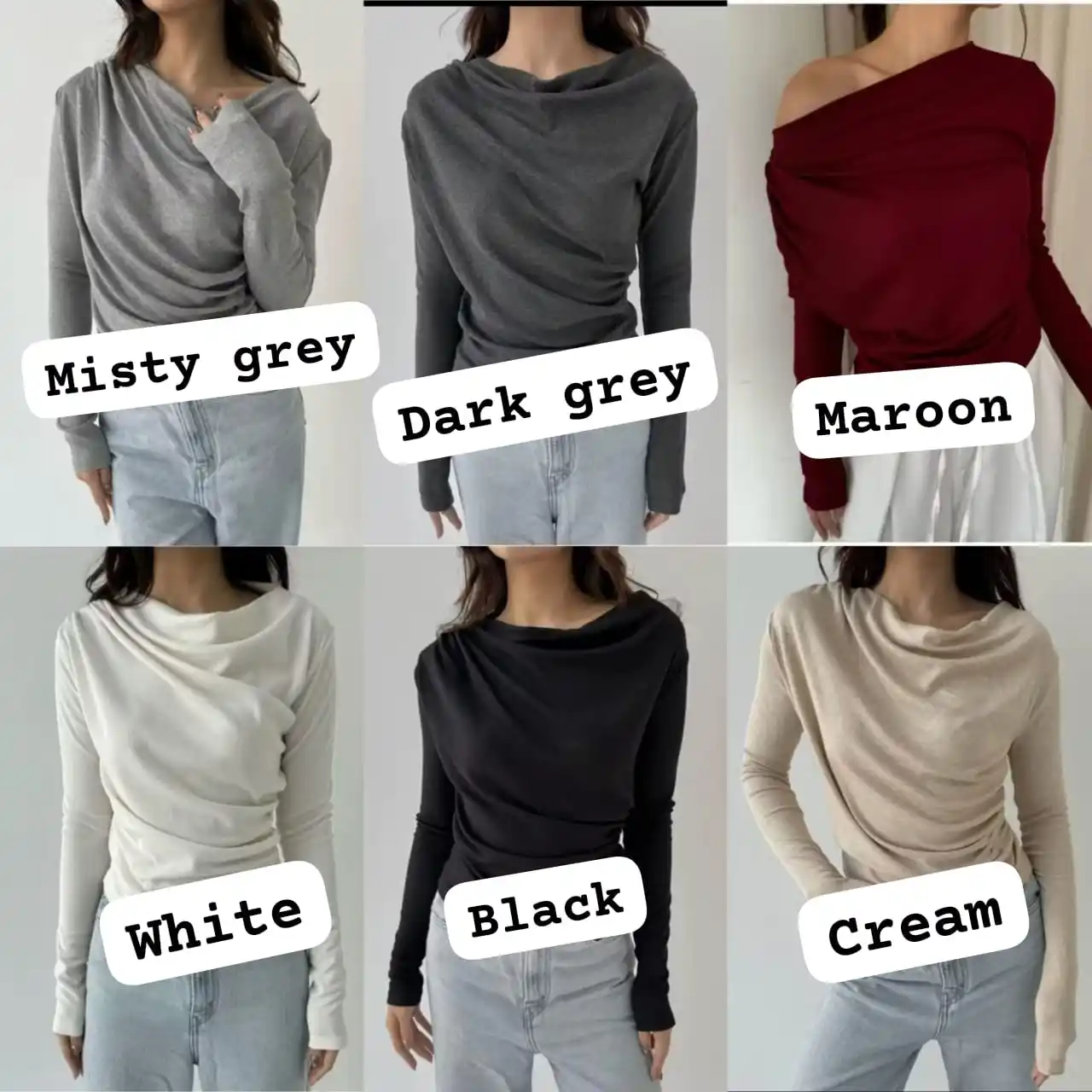 Image from Jastipyuk.bestie: OPEN PRE ORDER  LONGSLEEVE KNIT COMFY Bahan : knit rib premium  All Si...