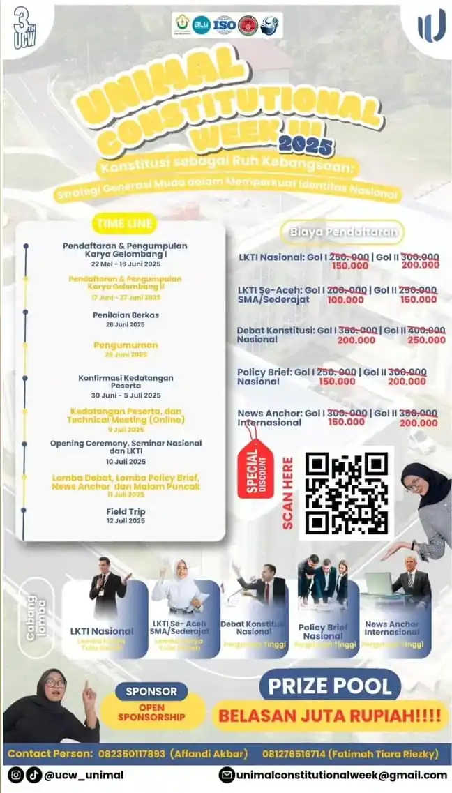 Image from INFO LOMBA & RISET 🏆: [OPEN REGISTRATION UCW III - 2025]  Halo Mahasiswa/i Hebat di Seluruh ...