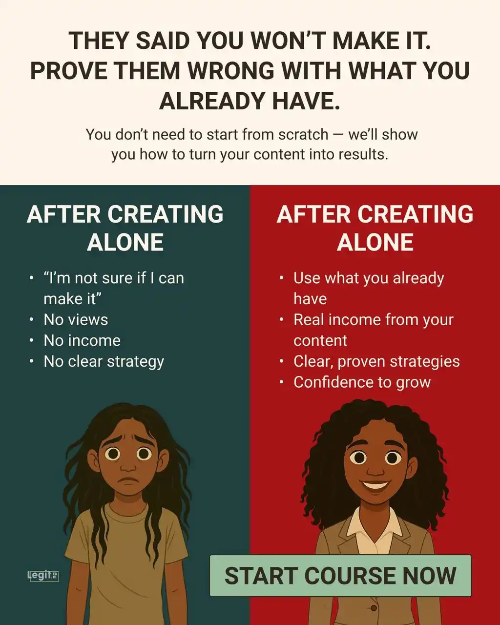Image from Legit.ng Naija News: Quit worrying if you’re ever going to “make it”. Content monetisation ...