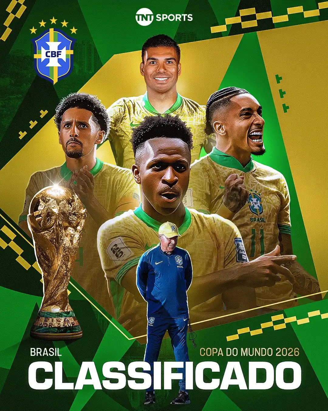 Image from TNT Sports Brasil: SENHORAS E SENHORES, A MAIOR SELEÇÃO DE TODAS ESTÁ CLASSIFICADA PRA CO...