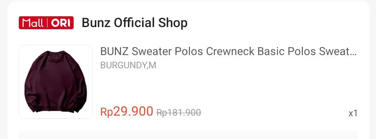 Image from Serba Promoan (Saluran): Racun Diskon Shopee Lazada Voucher Belanja Pasti Murah: Sweater promo Varian burgundy M https://s.shopee.co.id/LbFlnlhUV...