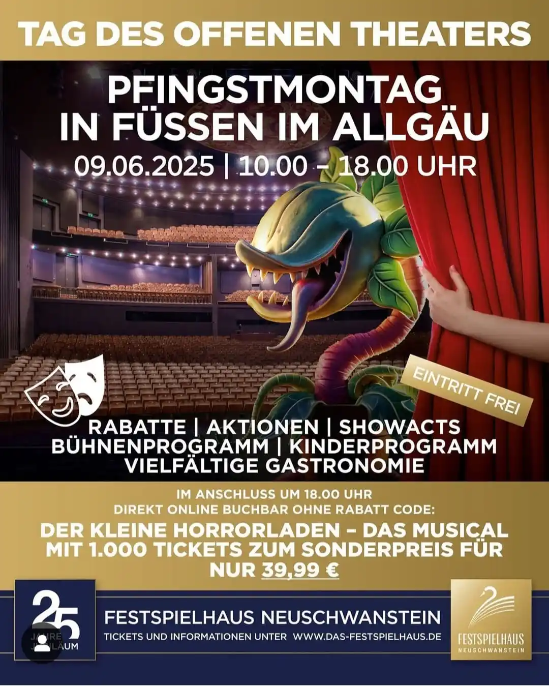 Image from Förderverein Festspielhaus Neuschwanstein Füssen e.V.: Tag der offenen Tür Pfingstmontag, 9. Juni 2025 Vielfalt am Festspielh...