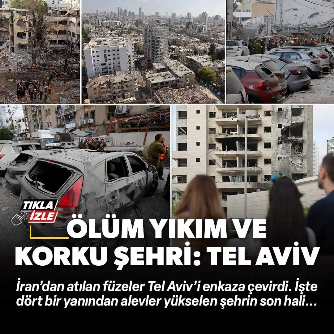 Image from Yeni Şafak: Tel Aviv'de yıkımın boyutu gün ağarınca ortaya çıktı: Ölüm ve korku şe...