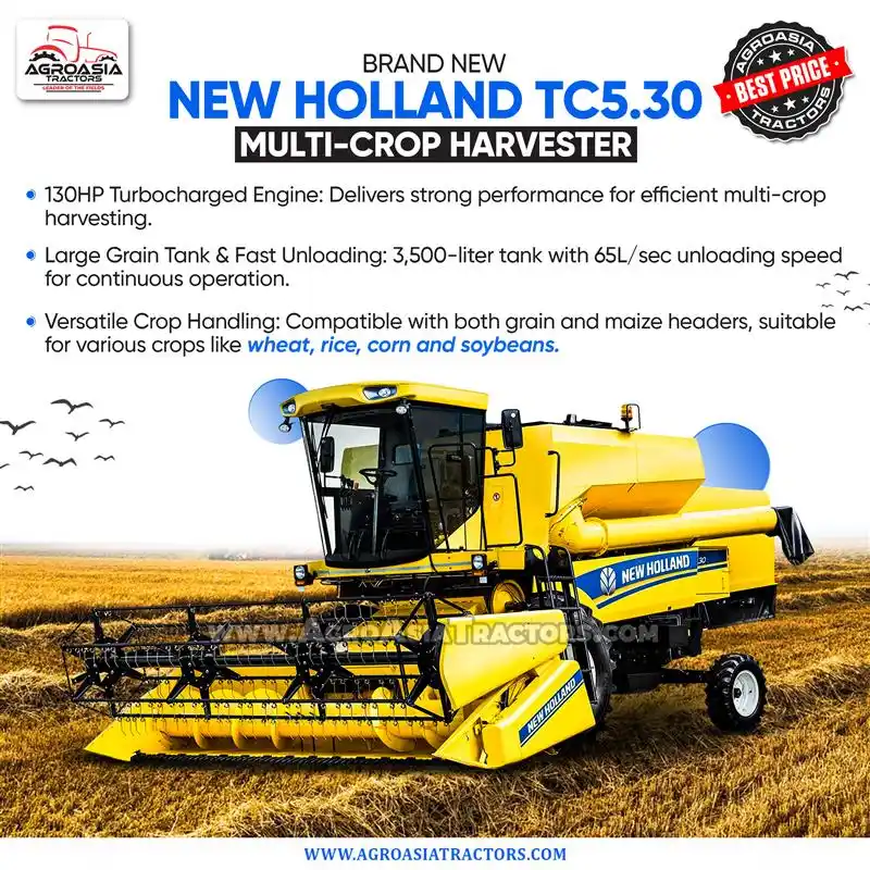 Image from AgroAsia Tractors: This is the Powerhouse of Harvesting – New Holland TC5.30 Multi-Crop H...
