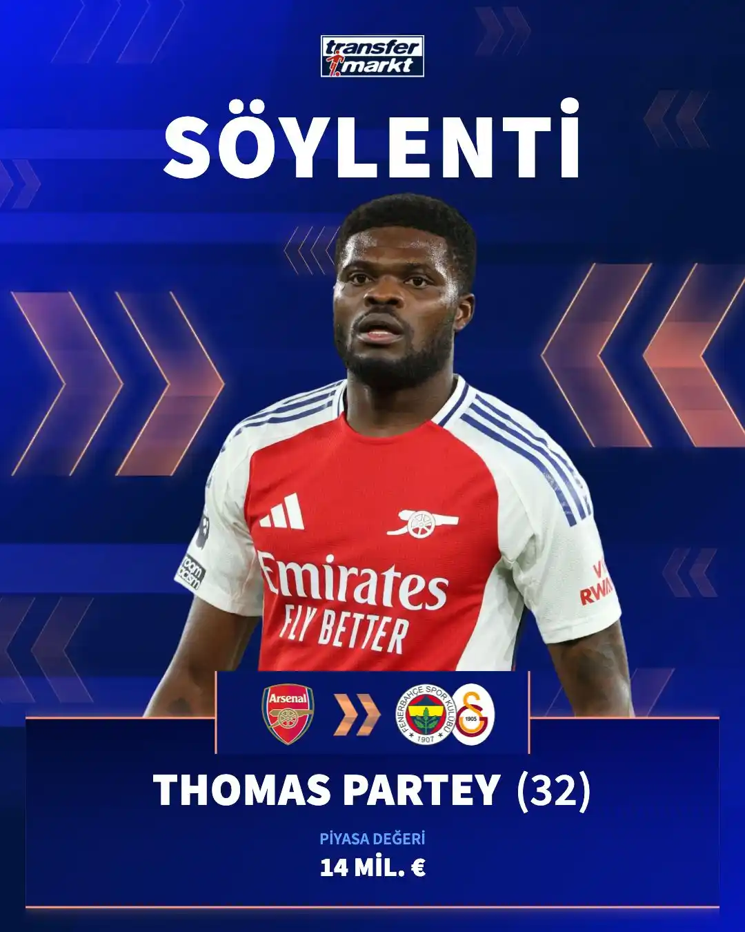 Image from Transfermarkt.com.tr: 🆚 Thomas Partey, Fenerbahçe ve Galatasaray'a önerildi! 📎 Yağız Sabu...