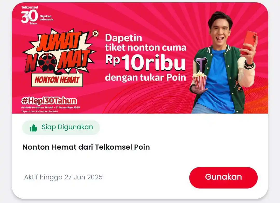 Image from Serba Promoan (Saluran): Racun Diskon Shopee Lazada Voucher Belanja Pasti Murah: Tiket CGV, Solaria, dan lain-lain cuma 10RB guys! Telkomsel lagi anni...