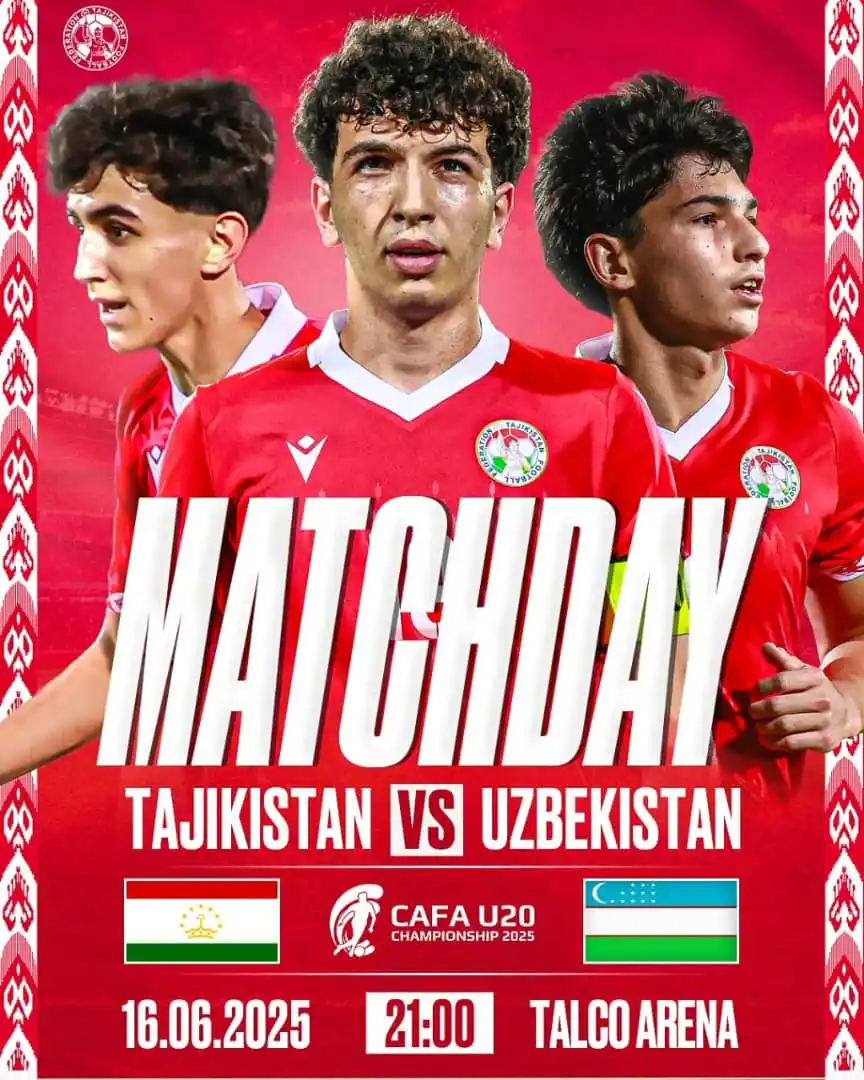 Image from ABC NEWS TJ: 🇹🇯 ИМРӮЗ МУНТАХАБИ ҶАВОНОНИ ТОҶИКИСТОН (U-18) БАРОИ ҶОЙИ СЕЮМИ ЧЕМПИ...