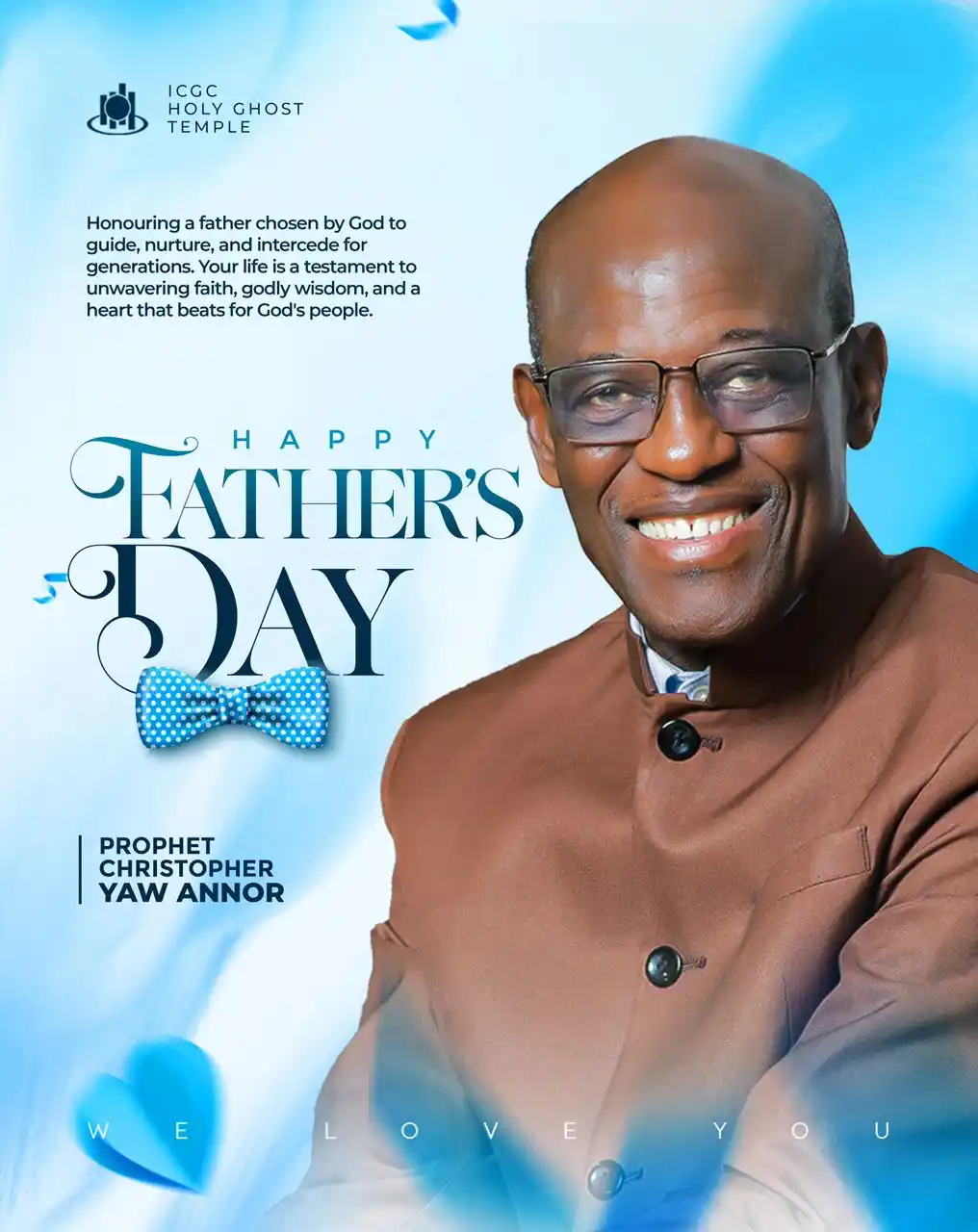 Image from ICGC, Holy Ghost Temple : Today, we honour a father chosen by God to guide, nurture, and interce...